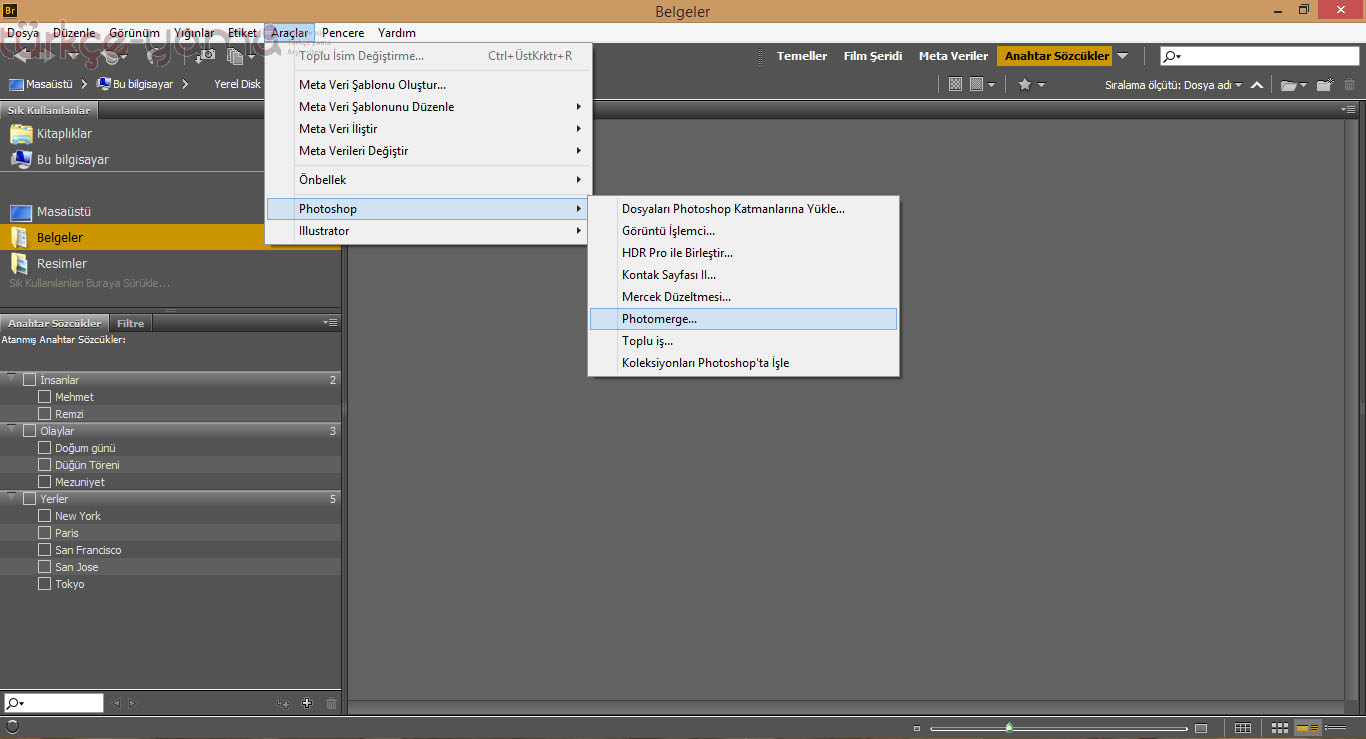 Adobe Bridge CC Türkçe yama 4. ekran görüntüsü