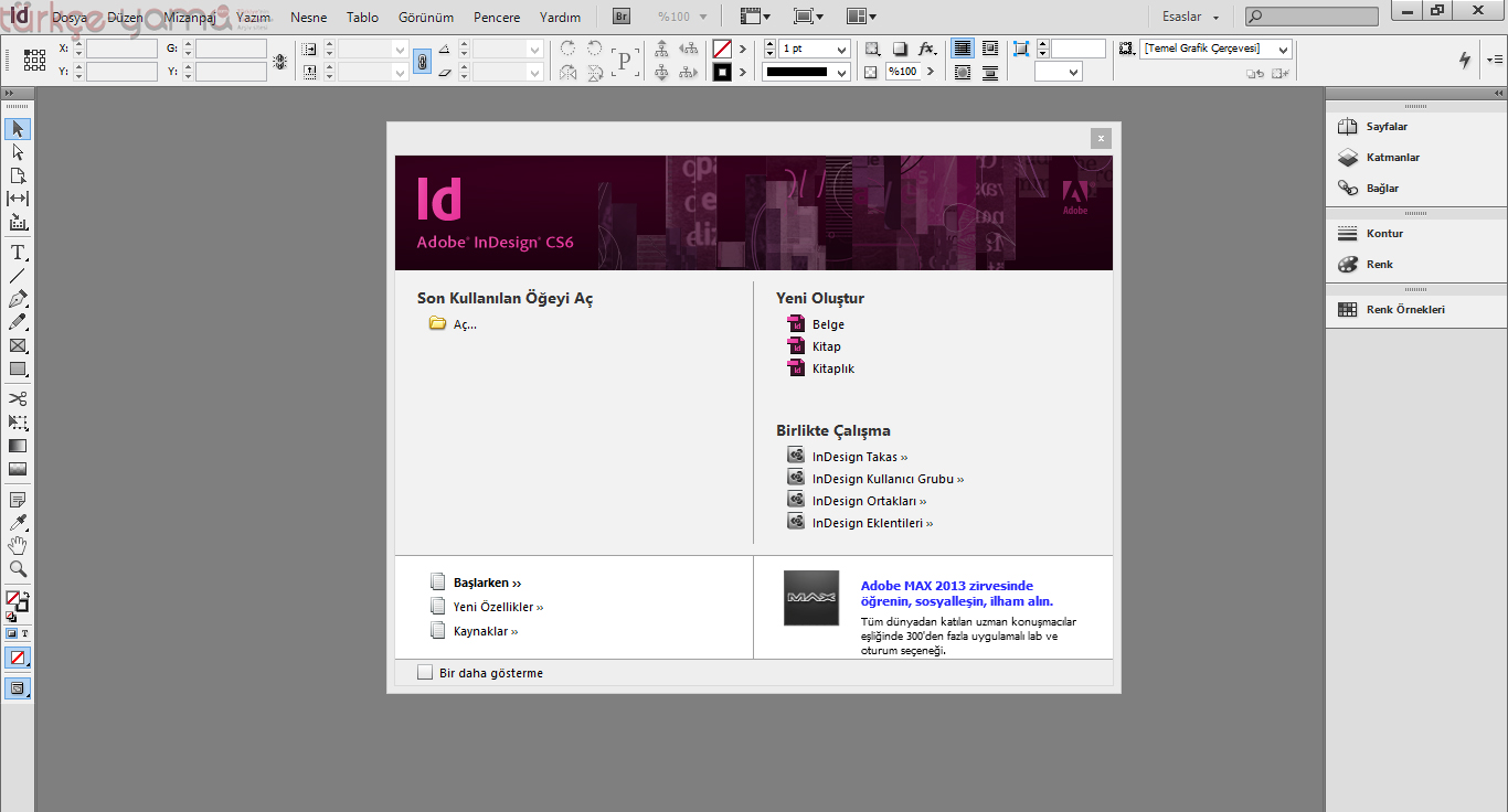 Adobe InDesign CS6 Türkçe yama 1. ekran görüntüsü