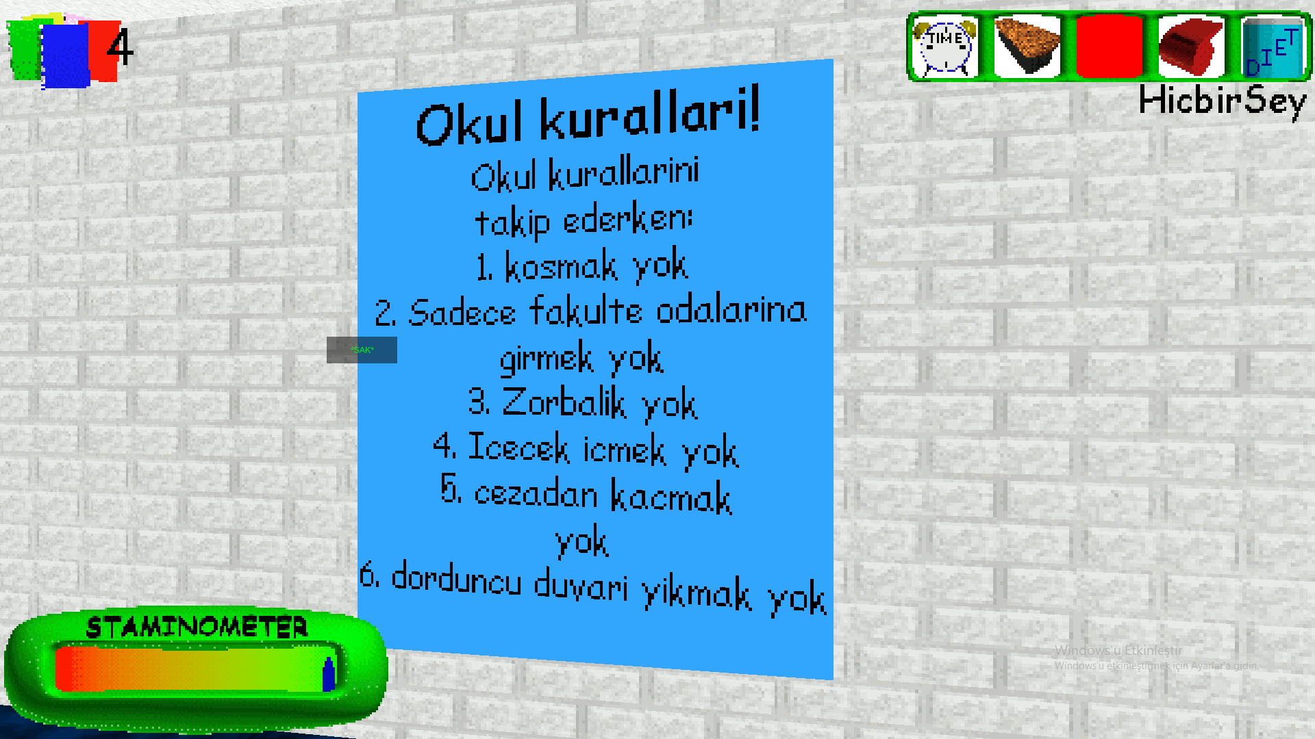Baldi’s Basics Plus Türkçe yama 4. ekran görüntüsü