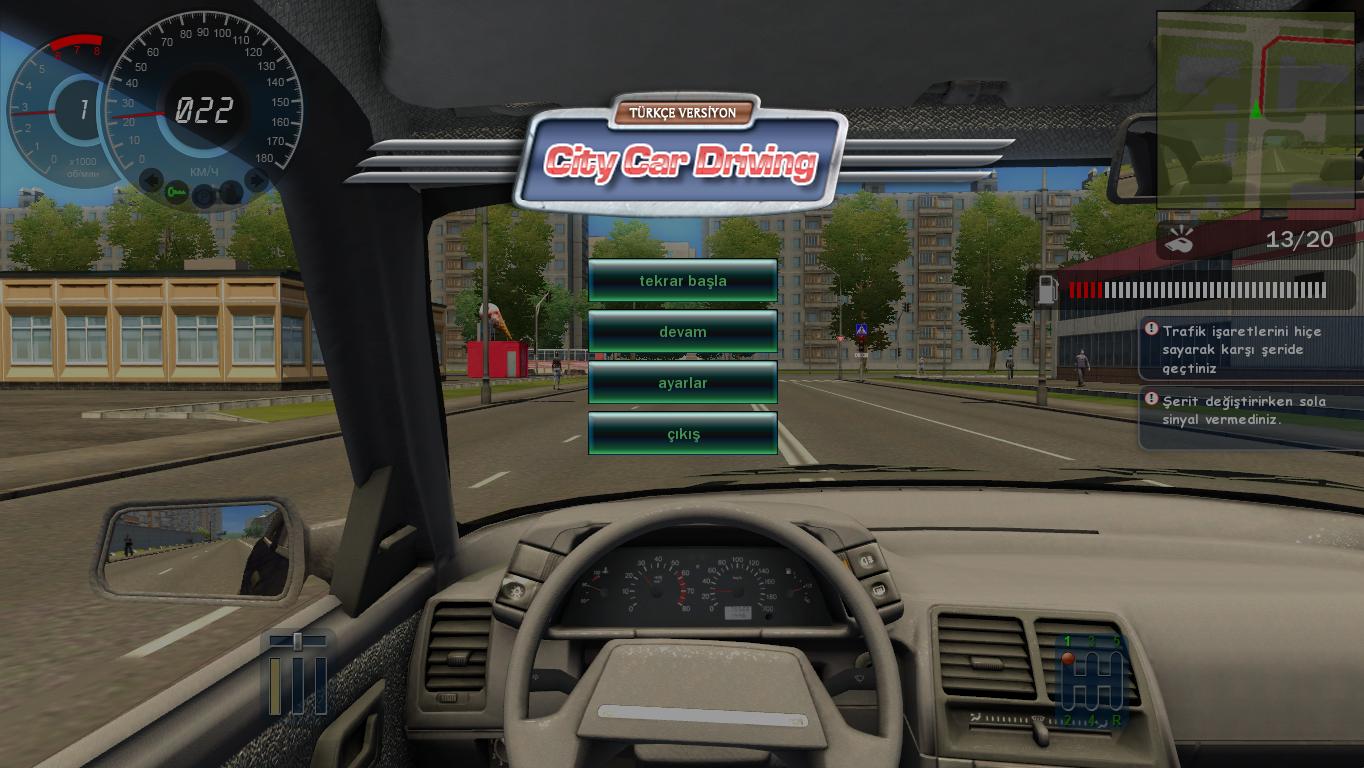 City Car Driving (3D Instructor) Türkçe yama 1. ekran görüntüsü