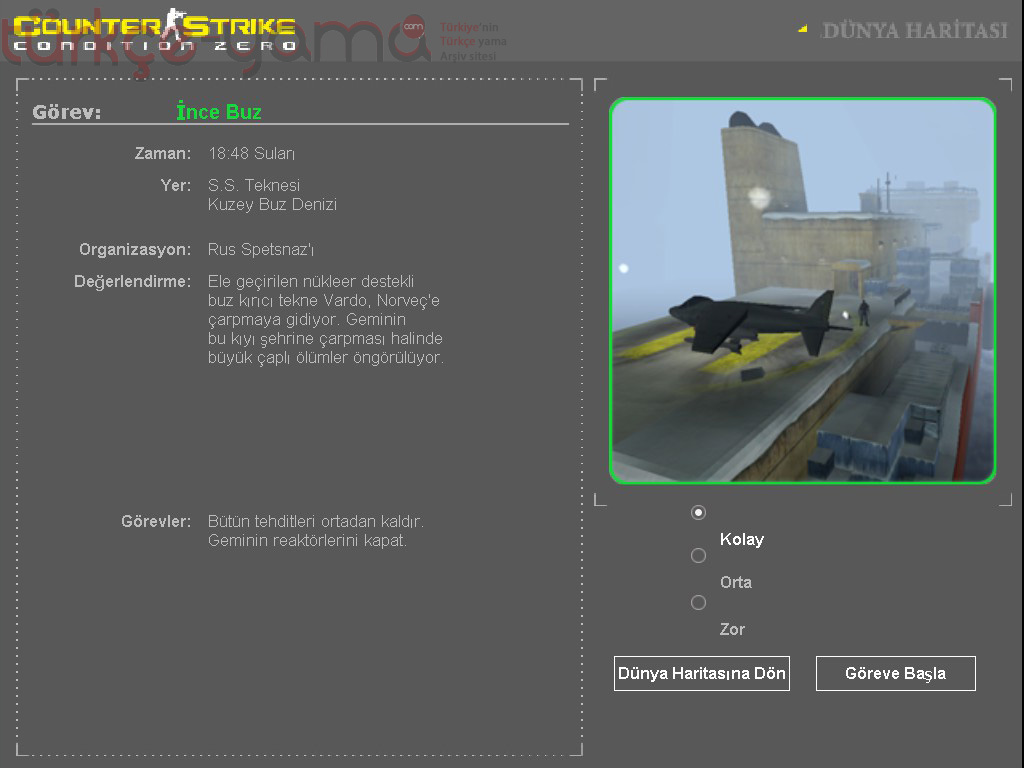 Counter-Strike: Condition Zero Deleted Scenes Türkçe yama 2. ekran görüntüsü