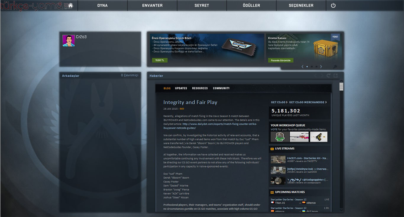 Counter-Strike: Global Offensive Türkçe yama 2. ekran görüntüsü
