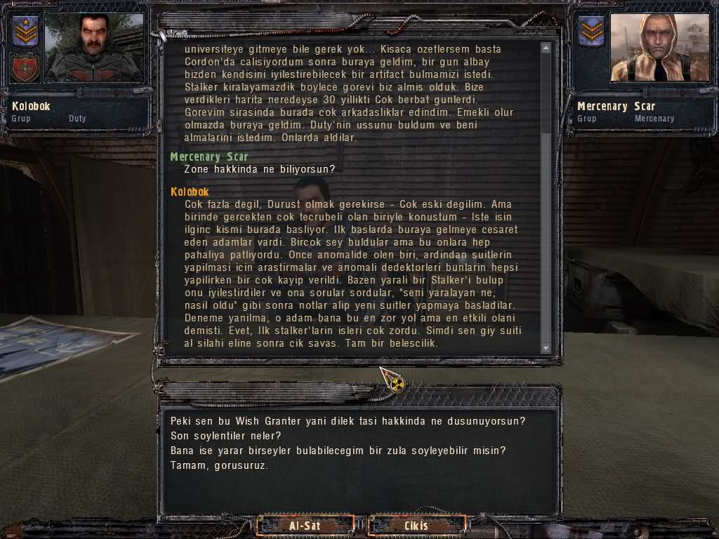 S.T.A.L.K.E.R.: Clear Sky Türkçe yama 1. ekran görüntüsü